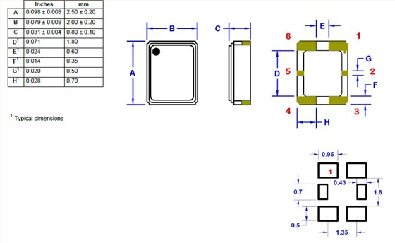 ncf4 2520B TCXO