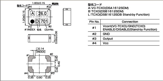 DSB1612SDB 1612 (TCXO) DSB1612SDB 1612 (TCXO)