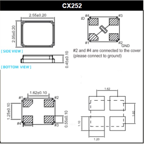 Cardinal晶振,贴片晶振,CX252晶振