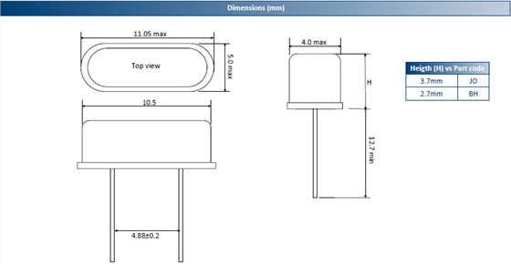 HC49US 11.05_5.0mm DIP