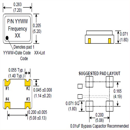 瑞斯克7050mm振荡器,C3291-18.432,宽带接入应用晶振