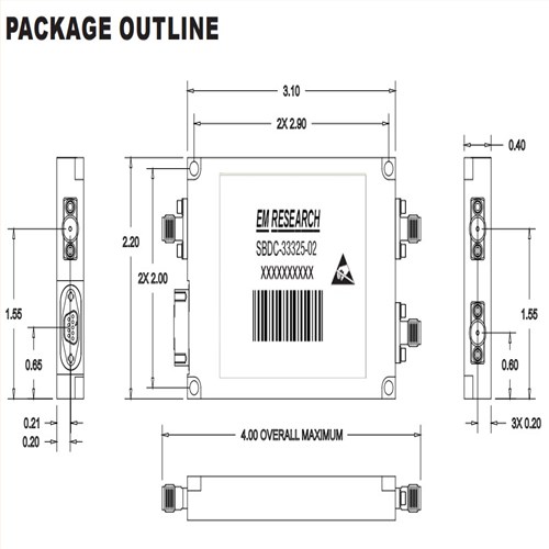 SBDC-33325-02,33.325GHz,EM Research晶振,卫星通信晶振