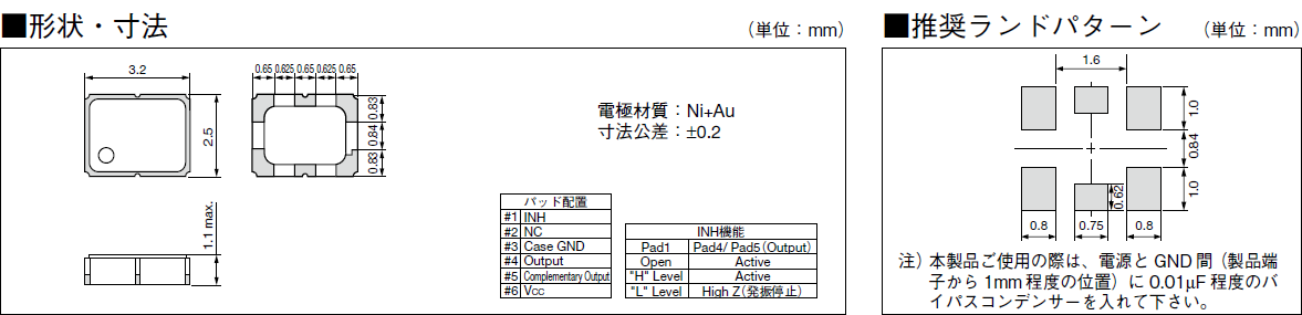 KC3225L-H2-H3-3.2-2.5 OSC