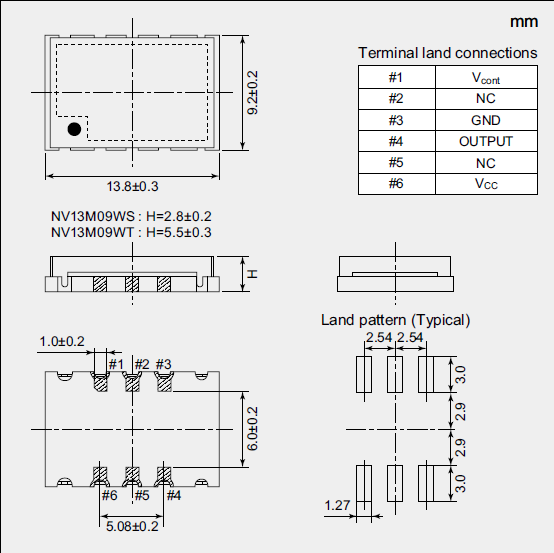 NV13M09WS_WT_13.5_9.2 VCXO