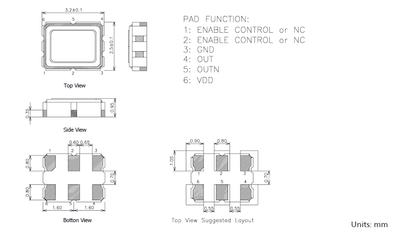 TXC_DA_3.2_2.5 LVPECL