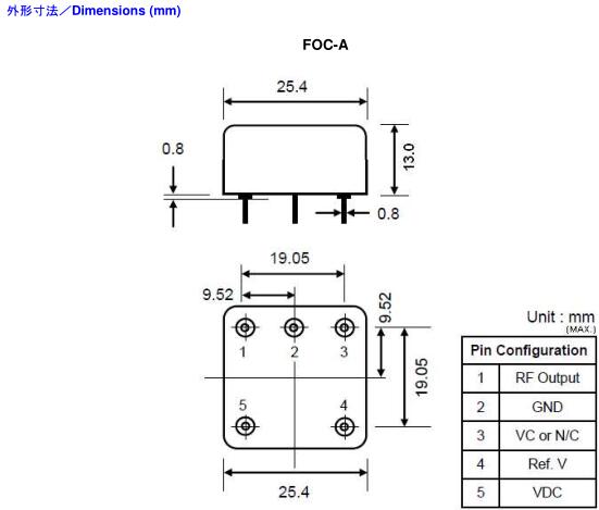 FOC-A晶振,大体积恒温晶振,低功耗有源晶体振荡器
