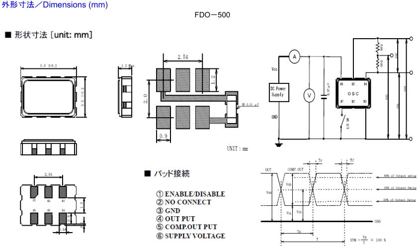 FDO-500晶振,5032有源振荡器,高性能OSC晶振