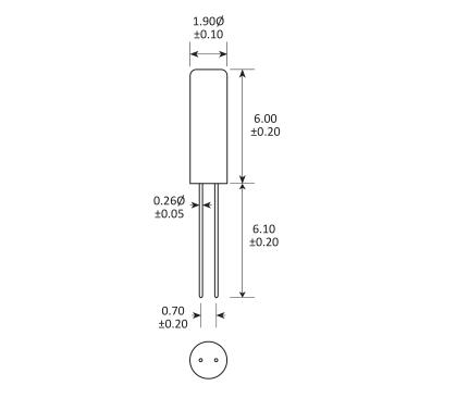 GWX-26晶振,两脚圆柱晶体,32.768K金属壳插件晶振