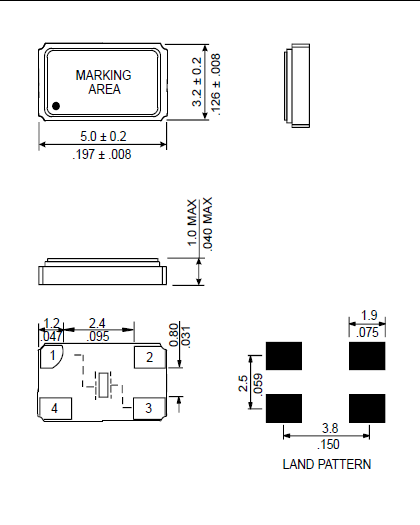 H130B晶振,5032汽车用谐振器,高频石英晶振