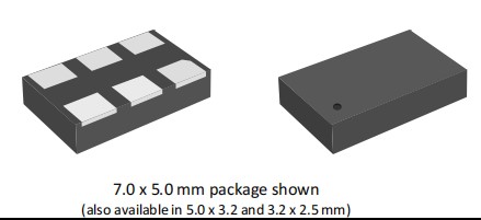 低抖动6G模块晶振,4HF100000Z3BACXGI8,IDT六脚贴片晶振